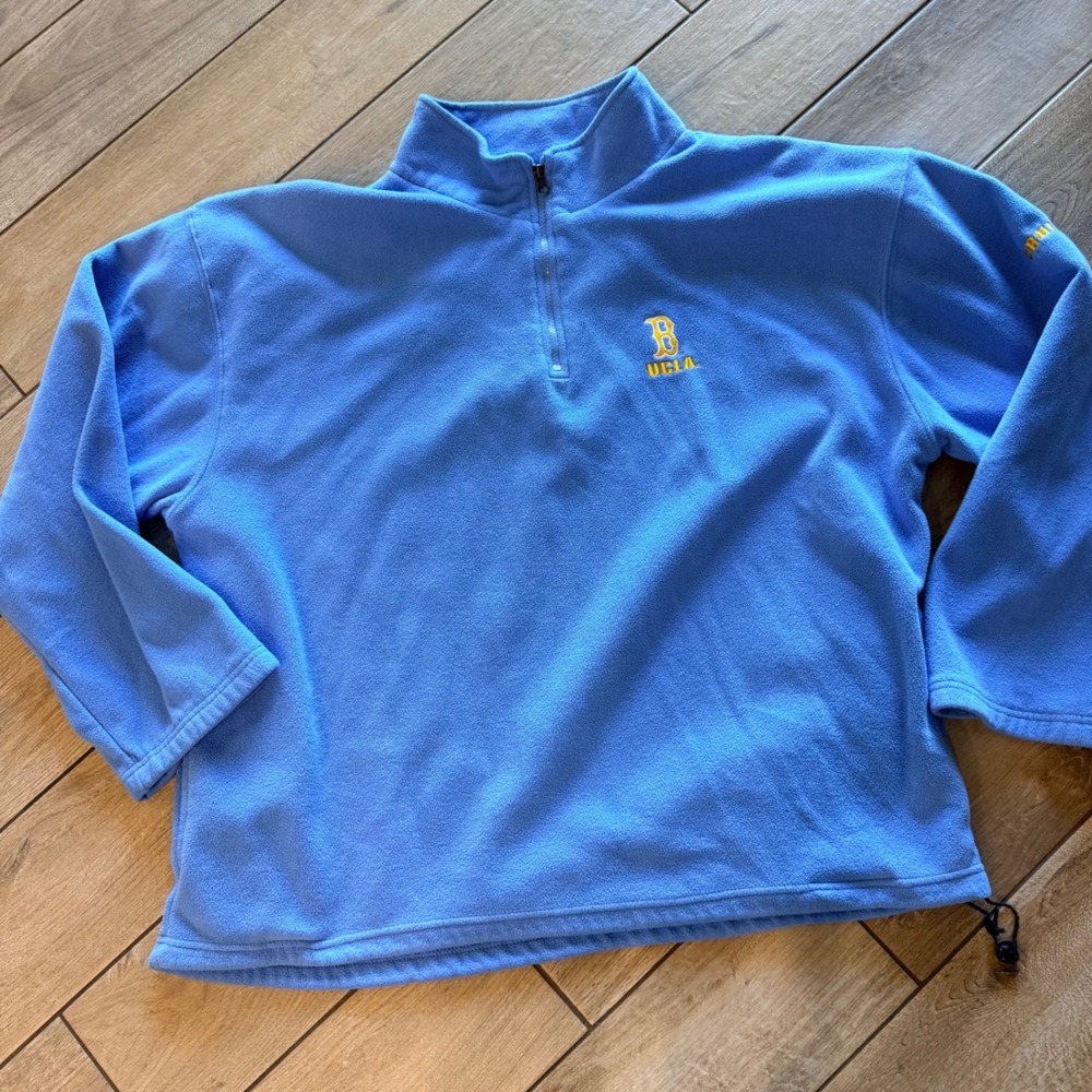 Pro Edge UCLA Bruins Fleece Pullover Mens 2XL Light Blue Quarter Zip Jacket